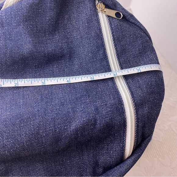 Denim GYM Bag Will Workout for Cupcakes FabFitFun WorkOut Duffle - Picture 5 of 8